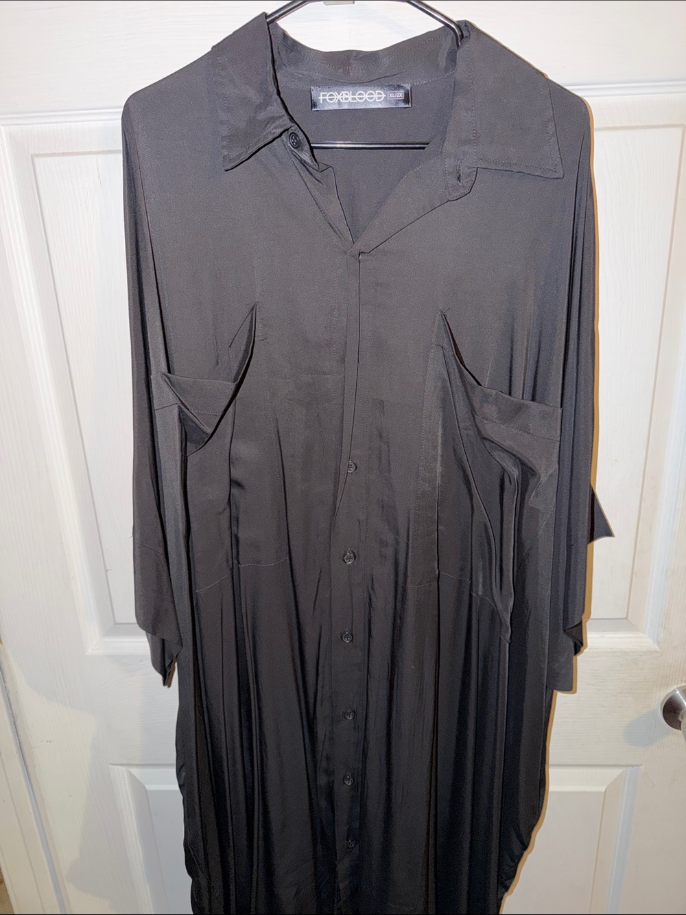 Foxblood Black Arden shirt dress NWOT